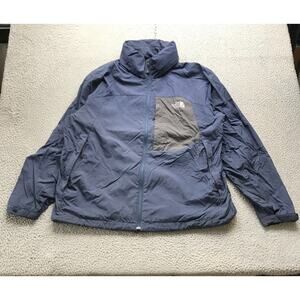 The North Face Chimborazo Hooded Jacket Hoodie Mens XL Mesh Lined Navy Blue Gray